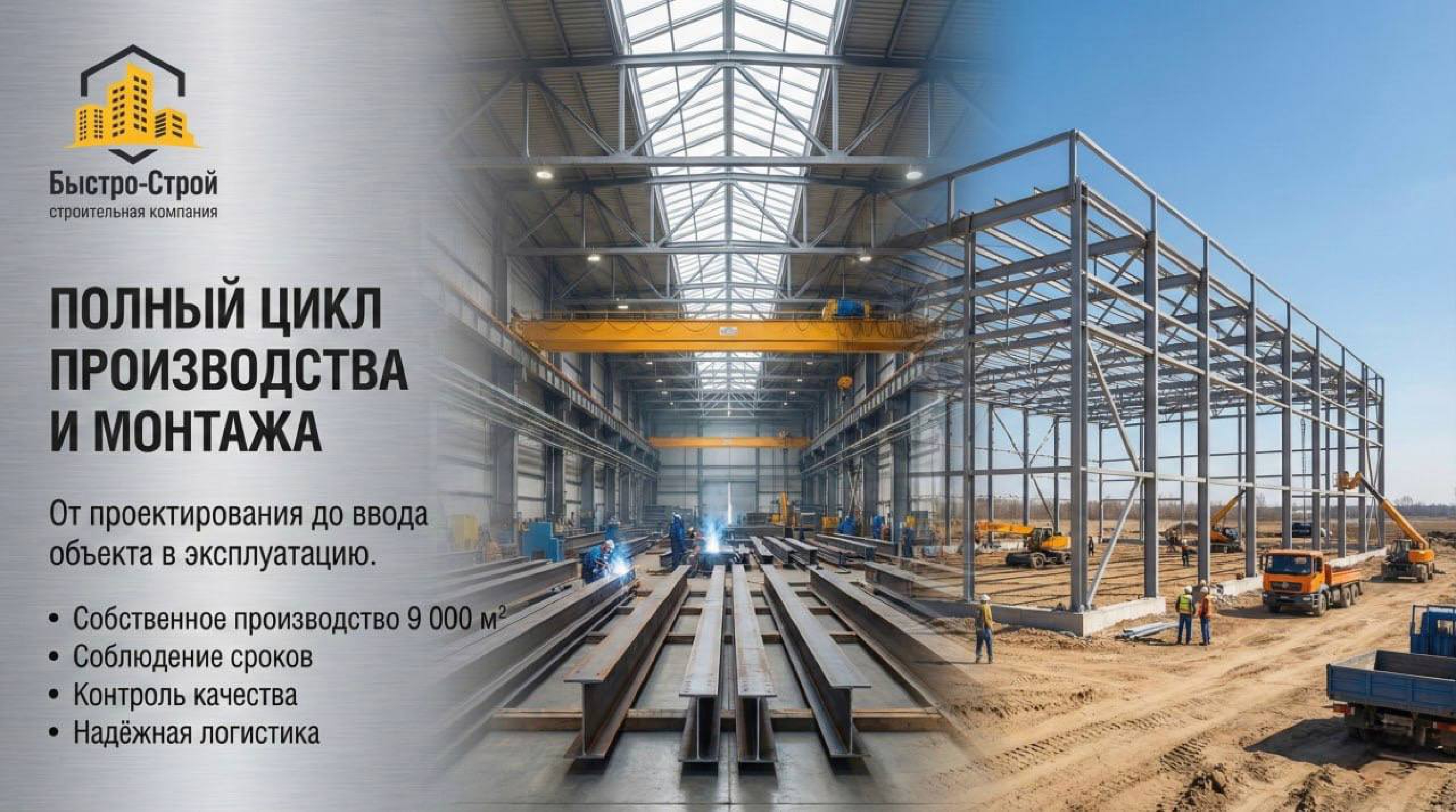 Полный цикл производства и монтажа